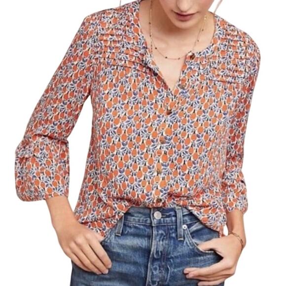 MAEVE BY ANTHROPOLOGIE ‎ MULTICOLOR  ALL OVER PRINT  TOP SIZE S - Picture 10 of 10